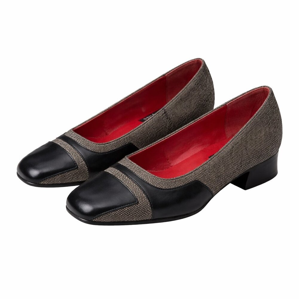Vintage PROXY Black Tweed Slip-On Pumps Size 6M